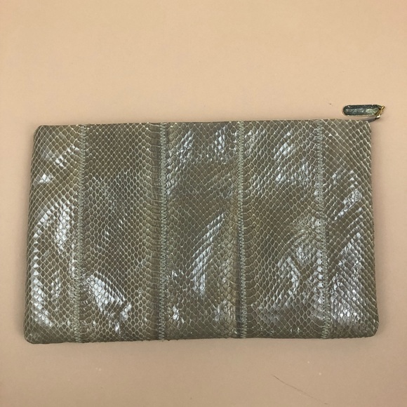 Vintage Giani Bernini Grey Snakeskin Purse Handbag - Picture 3 of 9